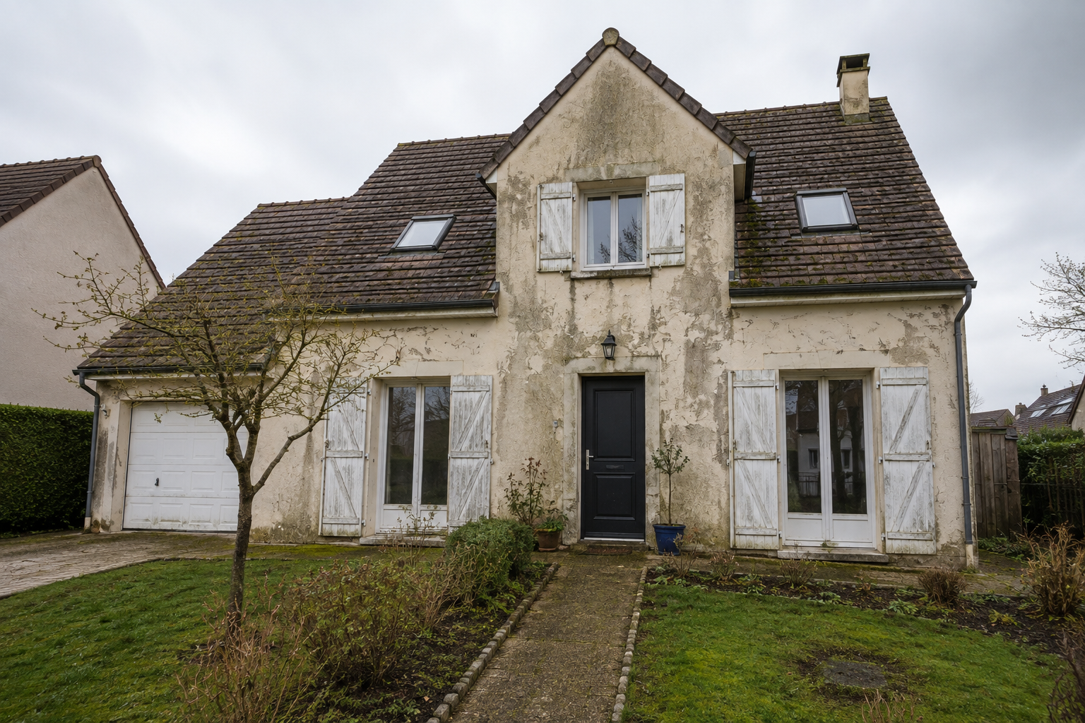 Maison à Nozay avant travaux de ravalement de façade