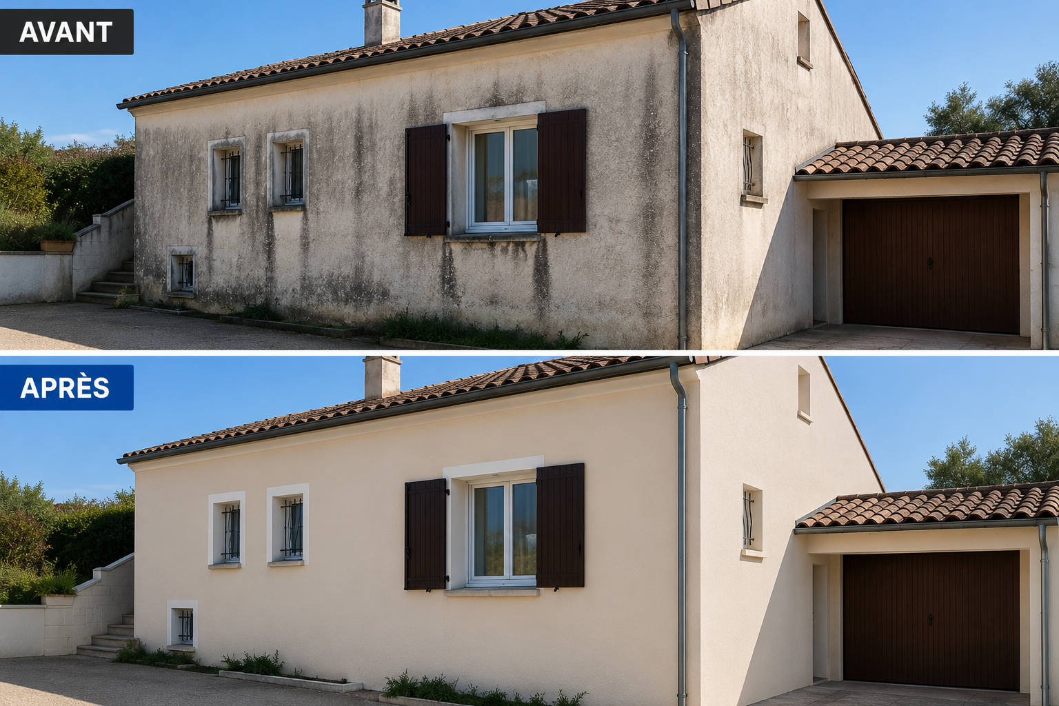 Ravalement de façade à Nozay par Fred Renov Habitat
