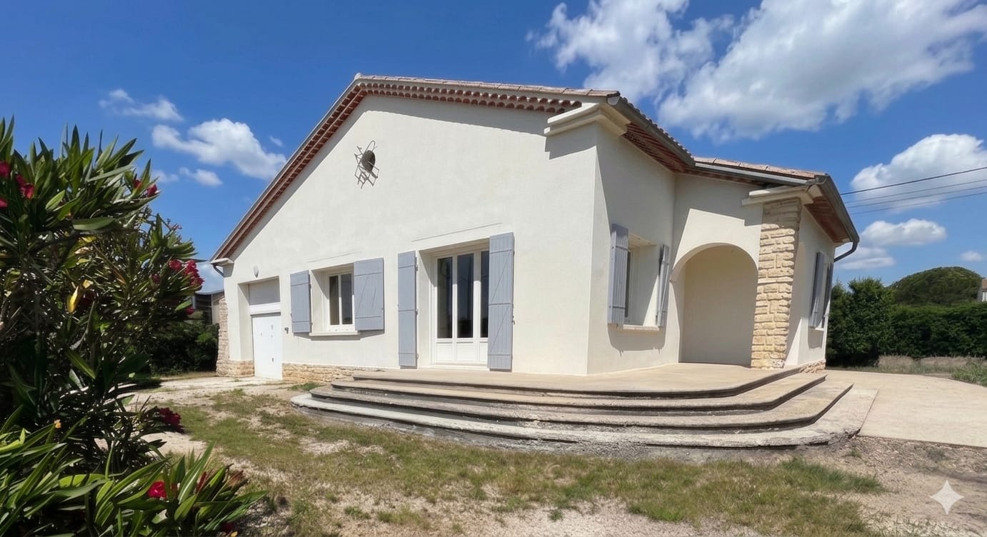Façade repeinte par Fred Renov Habitat à La Ville-du-Bois