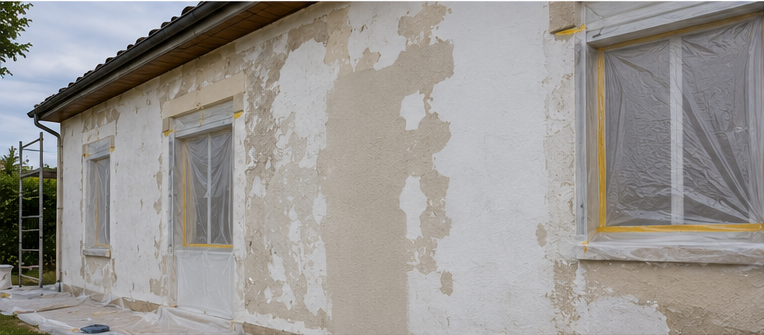 Preparation-facade-avant-peinture-exterieure-La-Ville-du-Bois